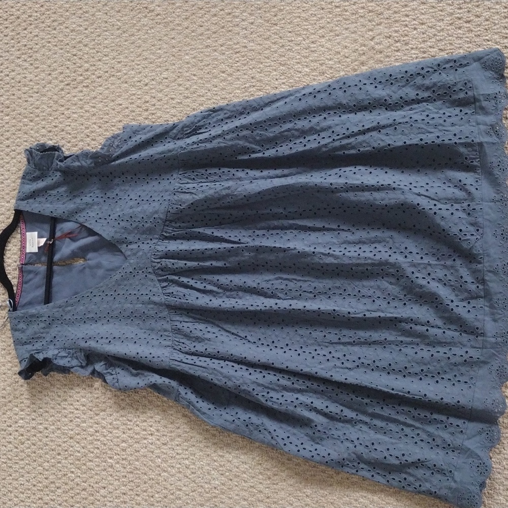 Knox Rose Women's Blue Eyelet Dress, Size XL, 100% Cotton. - Picture 6 of 16
